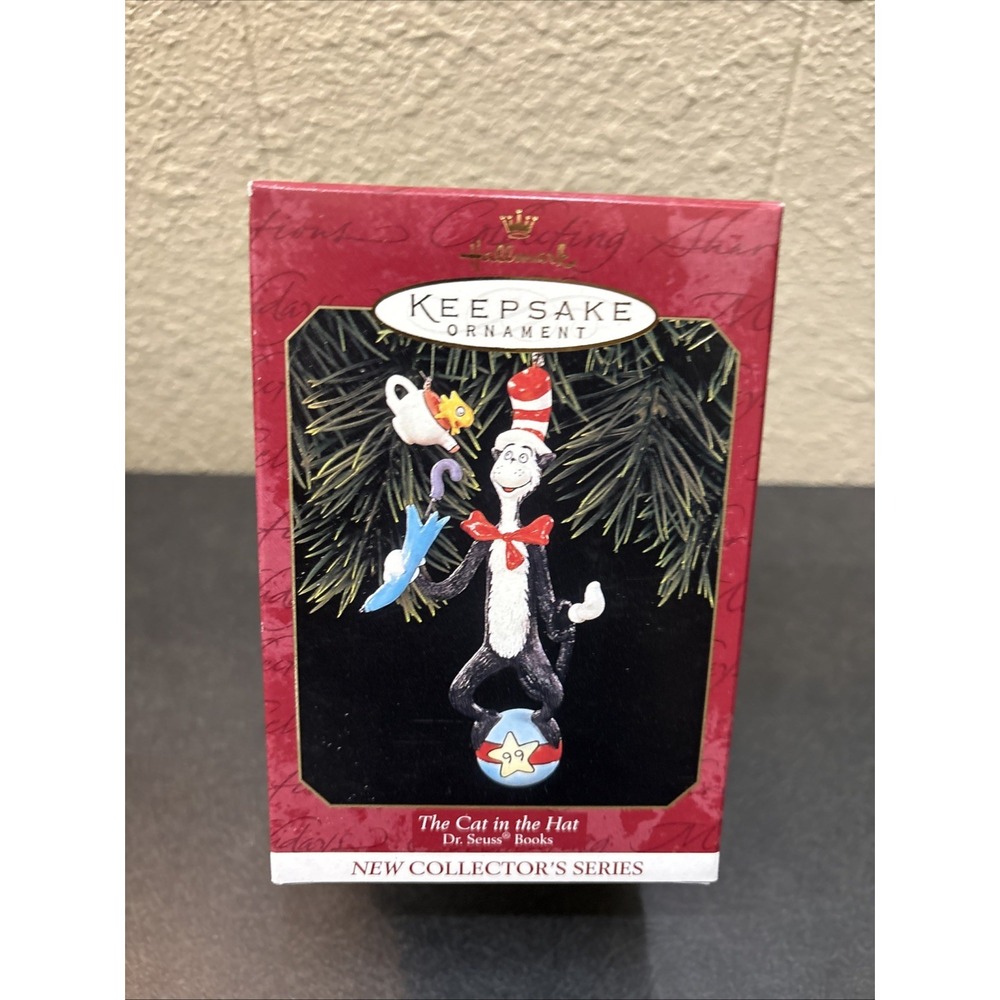 1999 Hallmark Keepsake~The Cat In The Hat Dr Seuss‎ Christmas Ornament